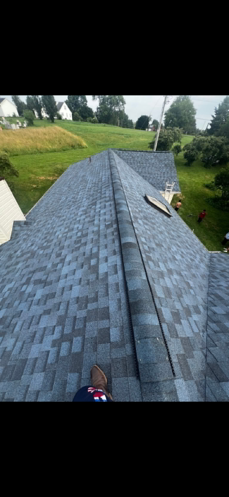 Rural Home — Slate Blue Shingle Install