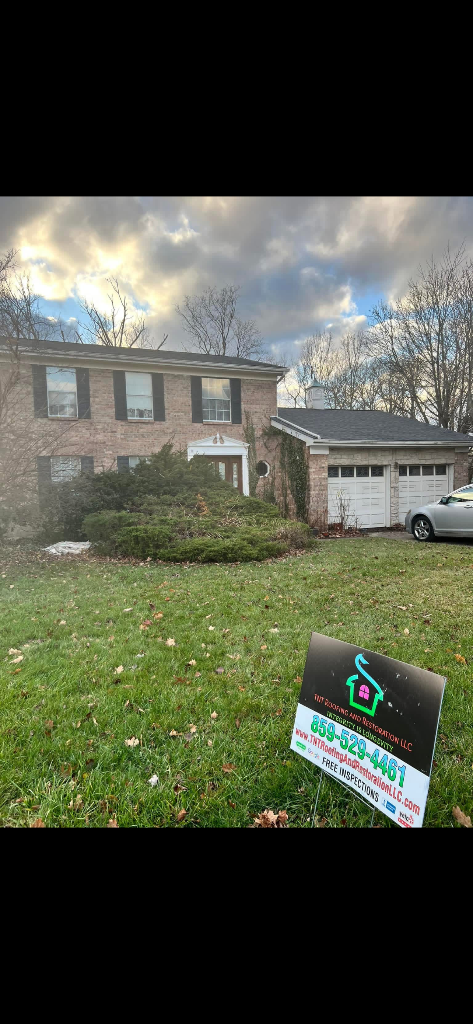 Completed Roof Replacement — Brick Colonial