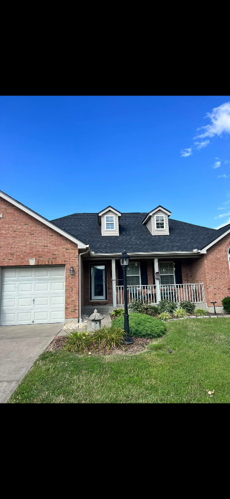 Brick Cape Cod — New Dark Shingles Complete
