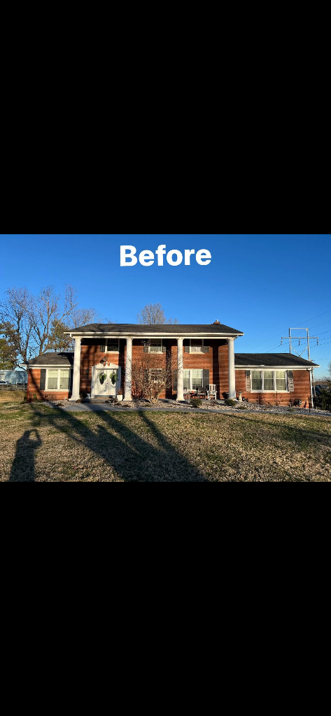 Brick Colonial — Before Roof Replacement