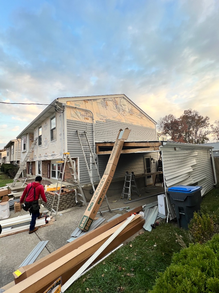 Siding Install in Progress — Norandex Vinyl