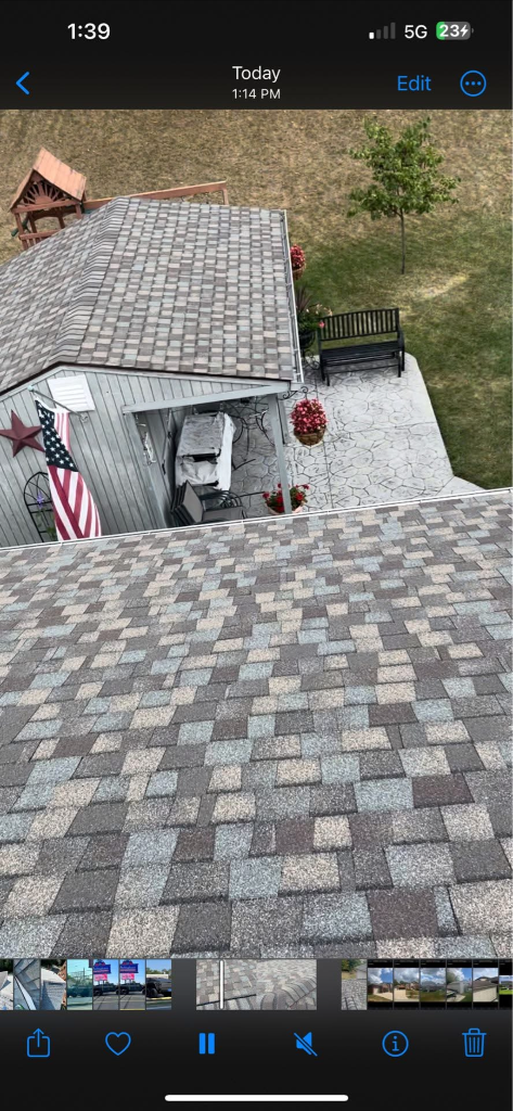 Aerial View — New Shingle System Close-Up