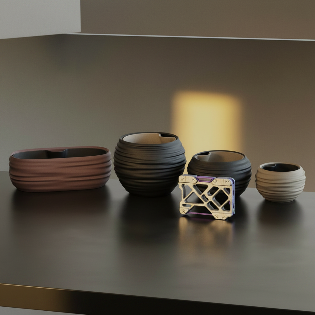Modern living space with Haven Prints 3D printed objects
