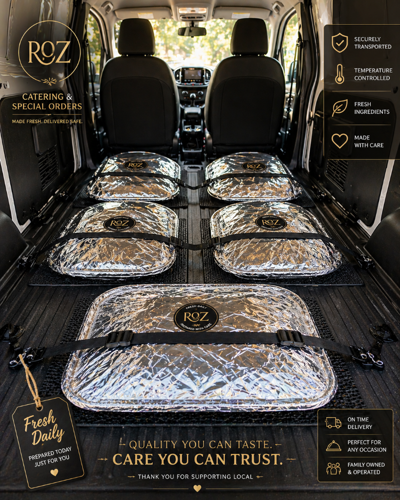 Roz Grill catering delivery van
