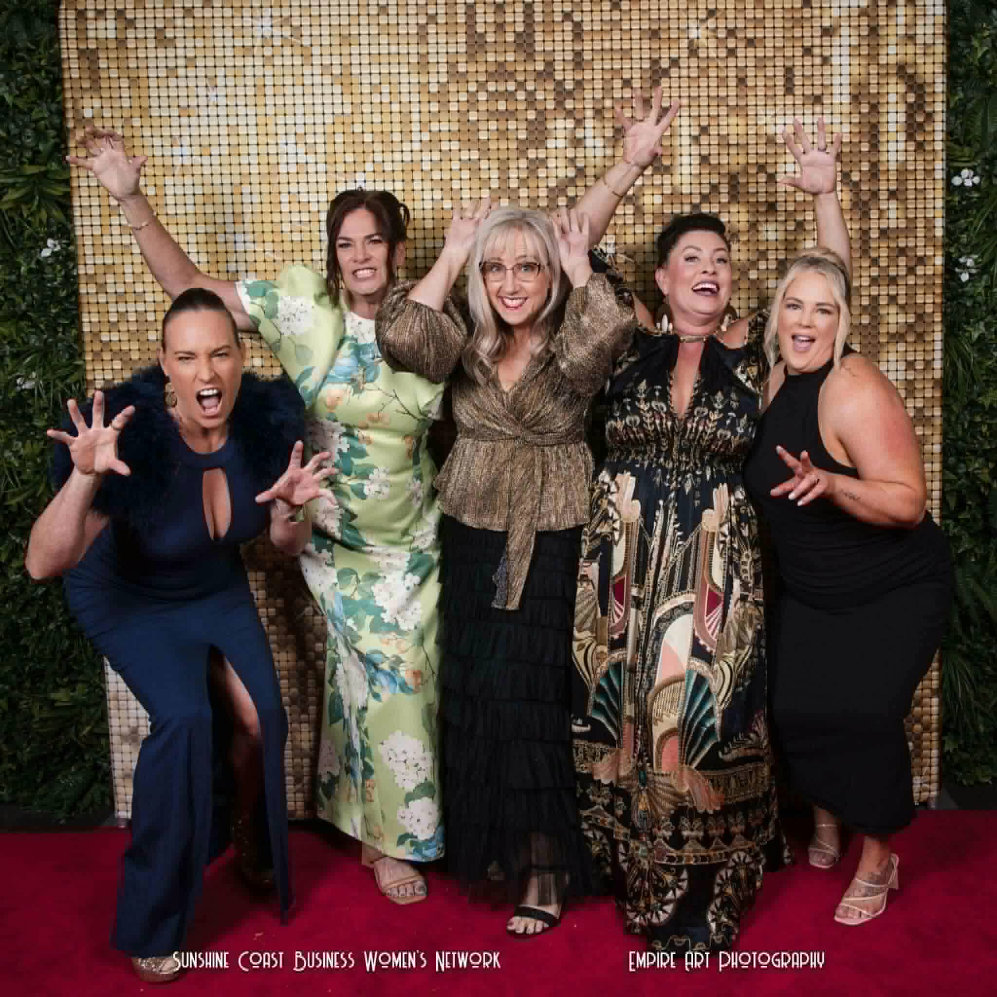 Rochelle Callard celebrating with fellow 2024 Sunshine Coast Business Women's Network award winners, putting fun in the calendar.