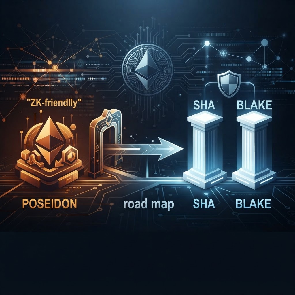 Ethereum、L1ロードマップから Poseidon を外し SHA／BLAKE へ——8年のZKフレンドリー・ハッシュ探索が終わり、耐量子の前提が変わる
