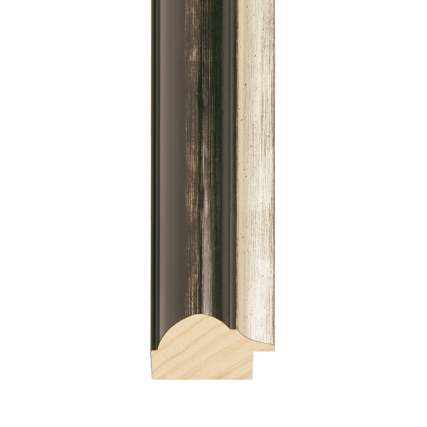 Black Bullnose with Silver Scooped Lip