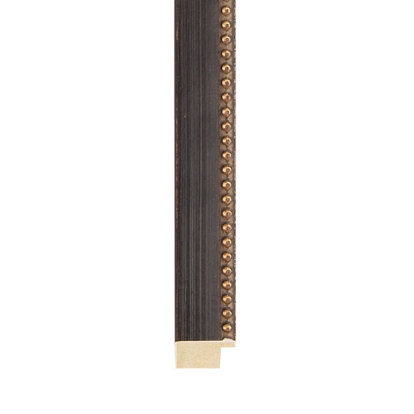 Black Square W/Gold Bead
