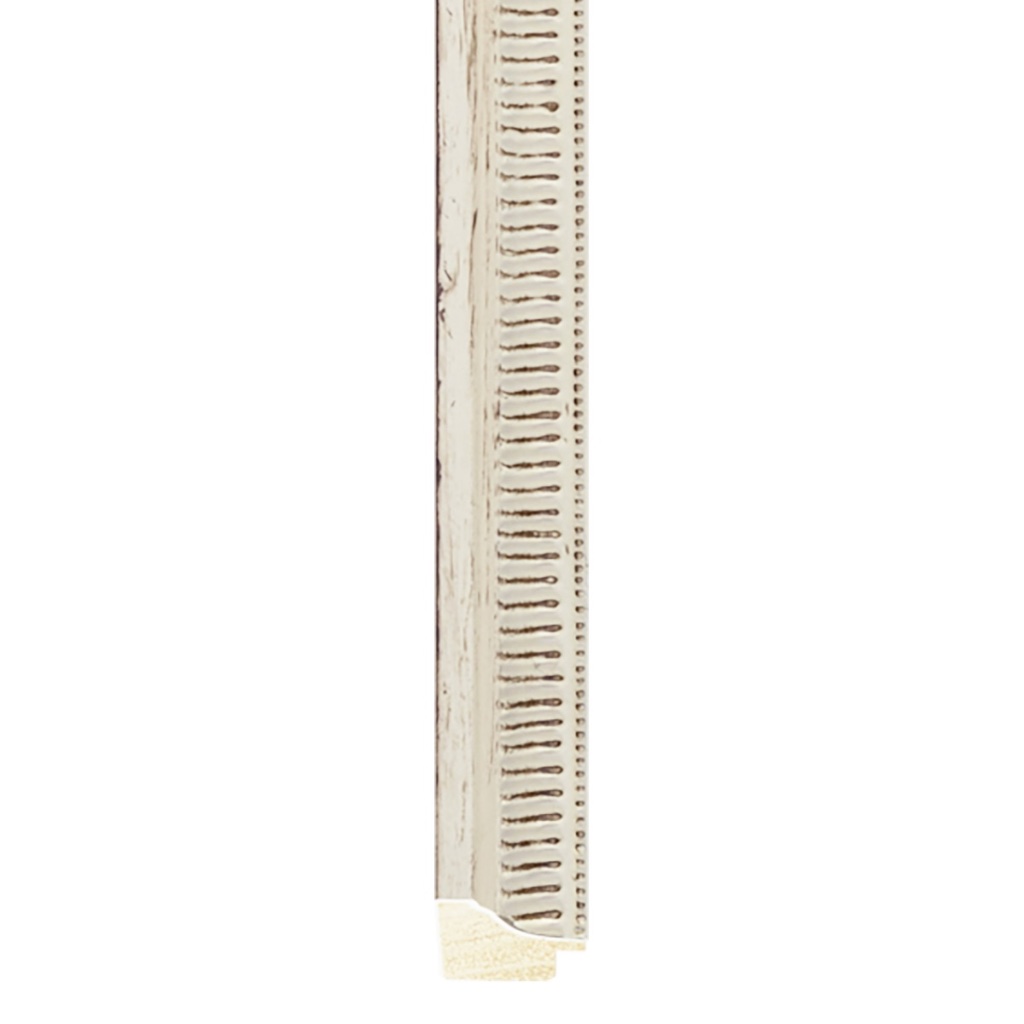 White Wash W/Fluted Panel
