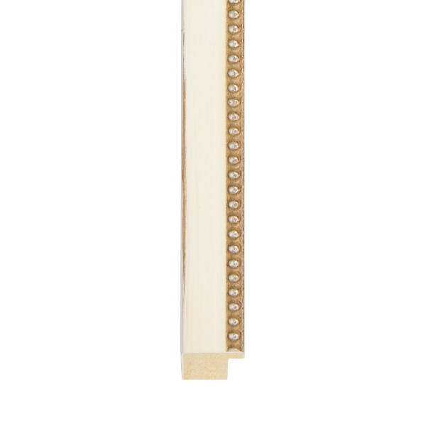 Cream Square W/Silver Bead
