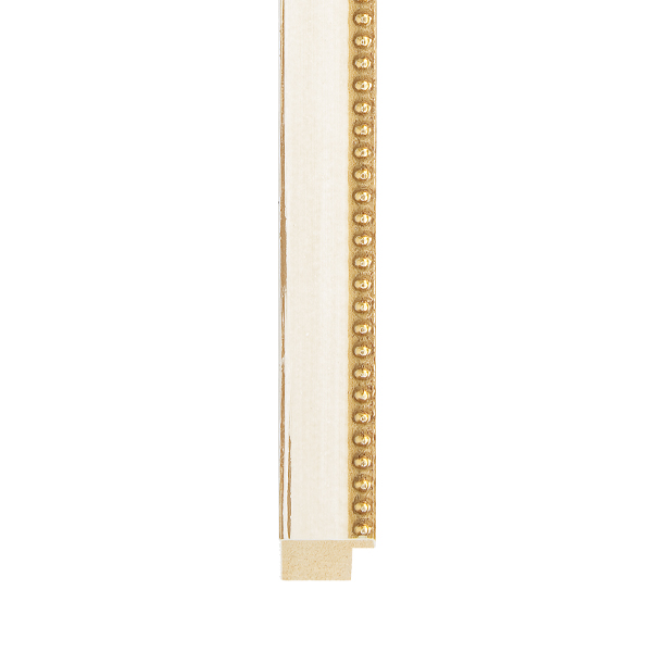 Cream Square W/Gold Bead