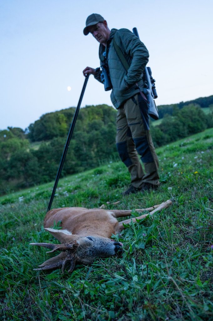 Paul Childerley deer stalking at dusk — responsible deer management in the British countryside