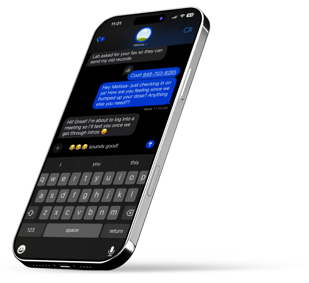 Real provider-patient text conversation