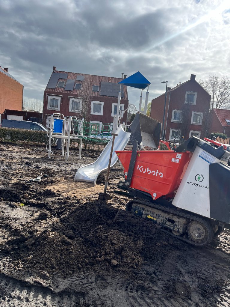 Grondwerk speeltuin gemeente Rotterdam