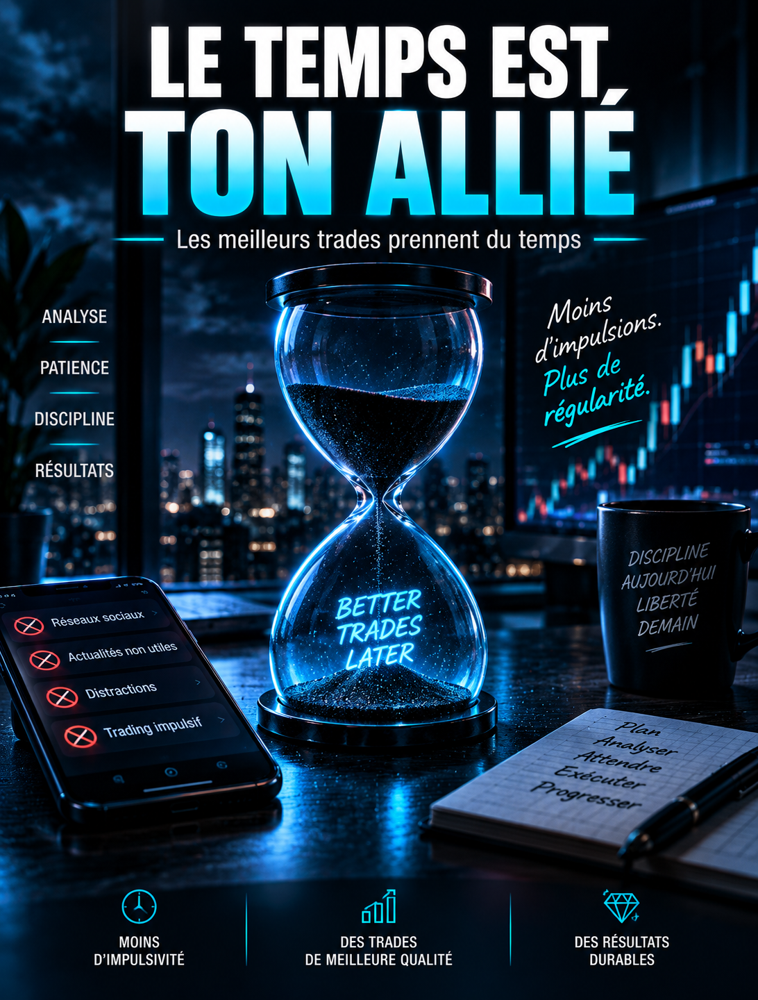 Le temps est ton allié. ⏳

Les meilleurs trades prennent du temps.

Moins de réseaux sociaux, moins de distractions, moins de trading impulsif.
Plus d'analyse, de patience, de discipline… et de résultats durables.

Plan. Analyser. Attendre. Exécuter. Progresser.

👉 Passe au niveau supérieur sur toptraderprime.com

#trading #propfirm #patience #discipline #mindset #trader #forex #toptraderprime #motivation