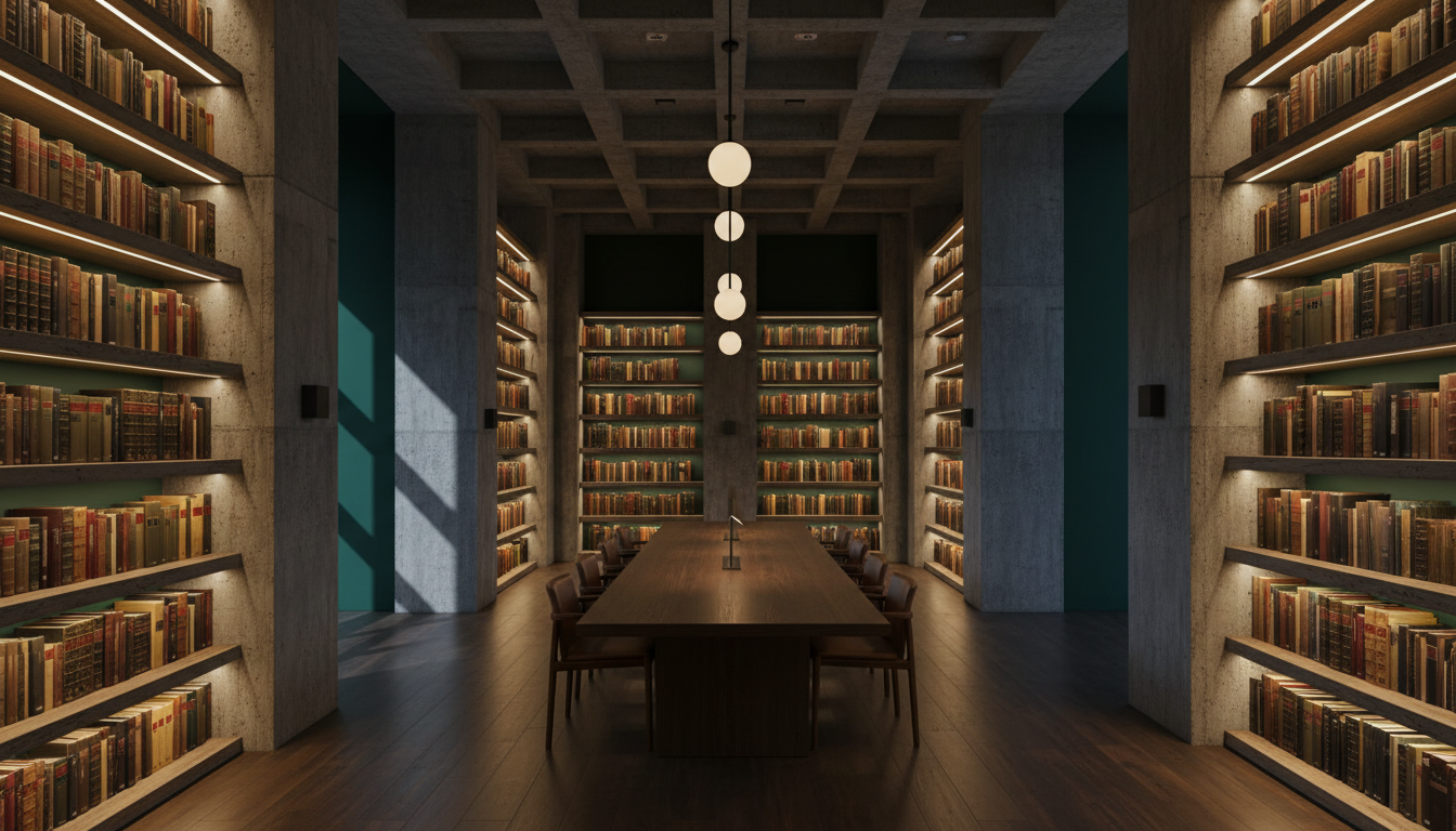 Architectural detail of a law library representing our research and expertise