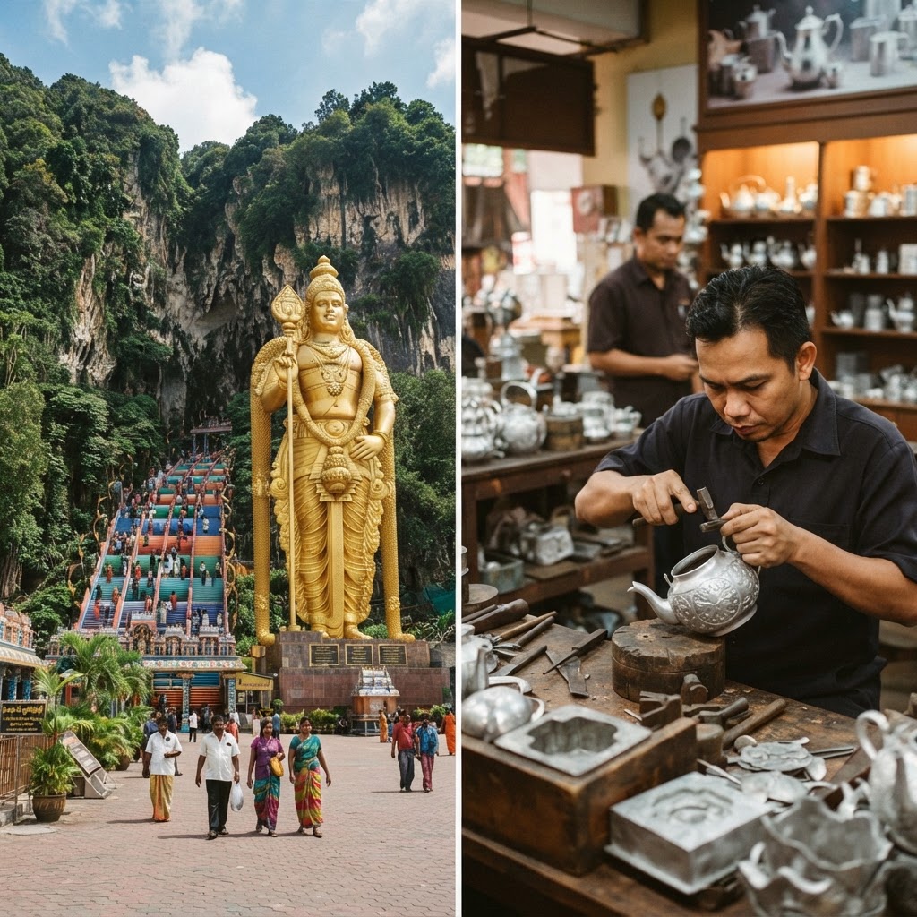 Batu Caves + Royal Selangor Craft Half Day