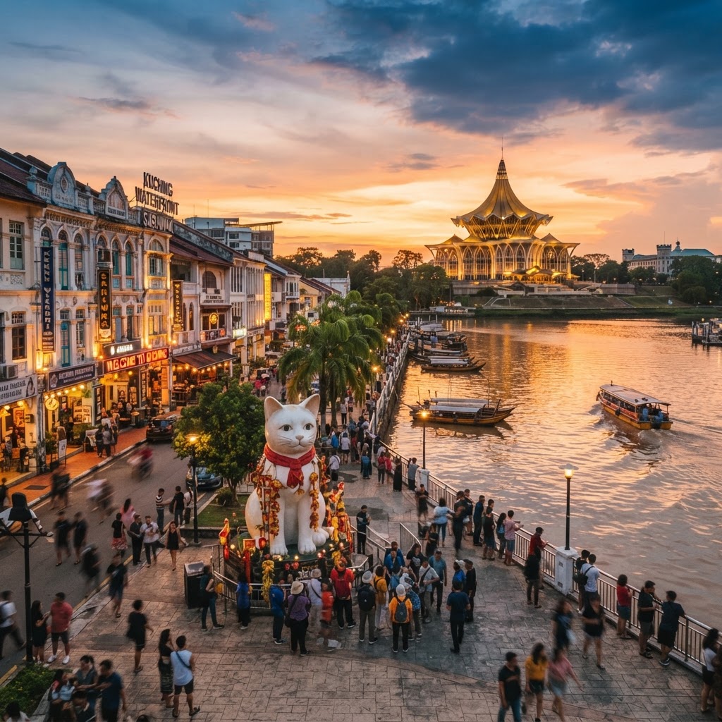 Kuching City + Waterfront Welcome Tour
