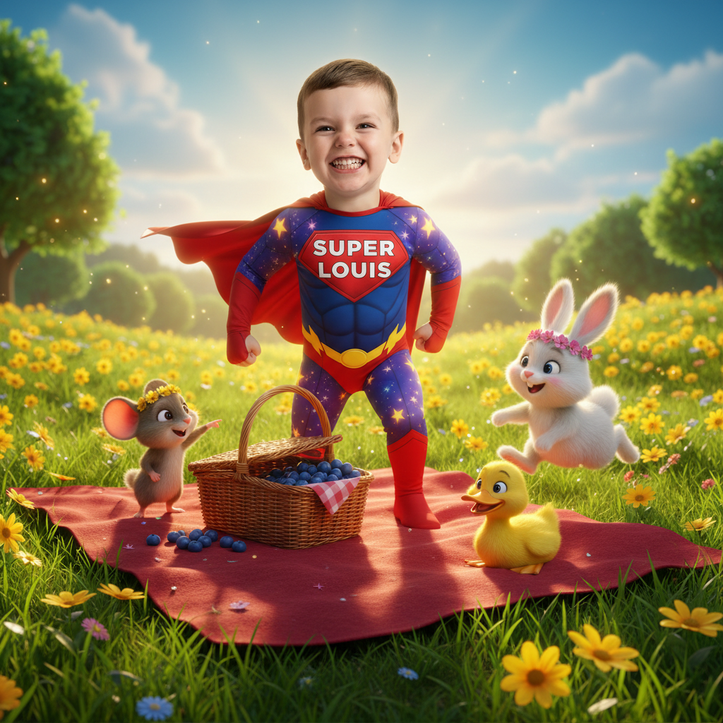 Super Louis poster example from Puddle Picnic Panic adventure