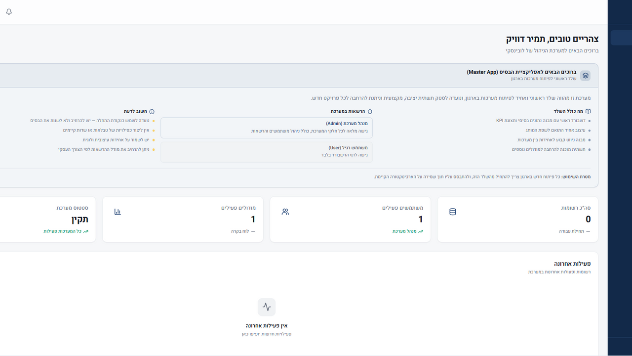 Lubinski Master App Template template preview