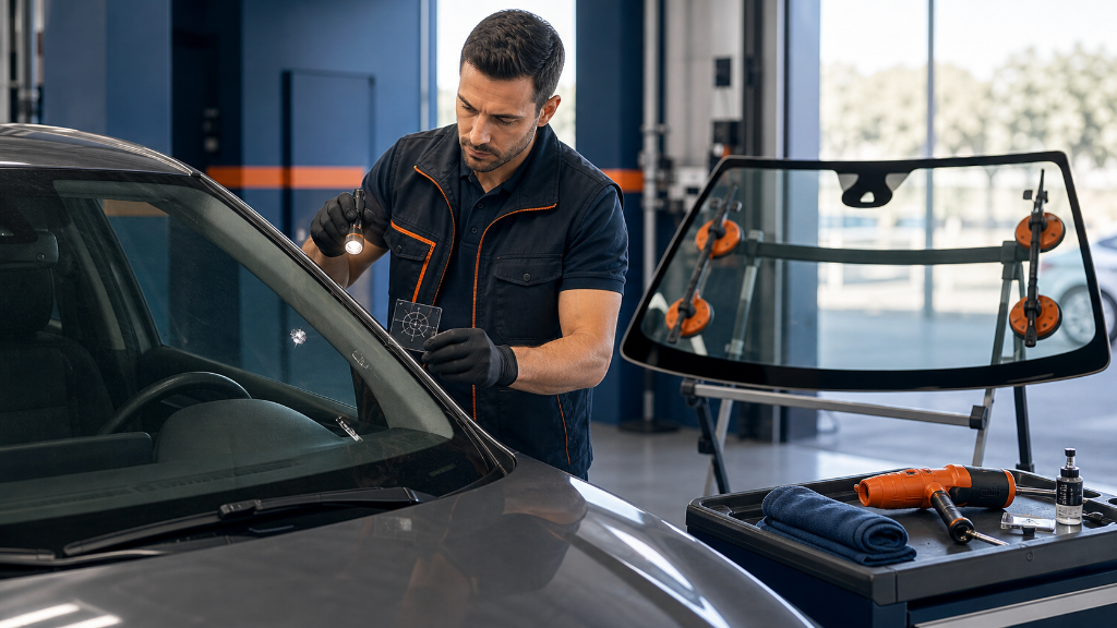 Diagnostic complet entre réparation et changement de pare-brise