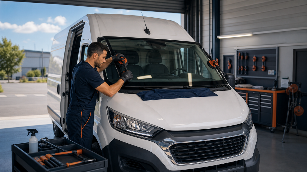 Remplacement de vitrage sur véhicule utilitaire