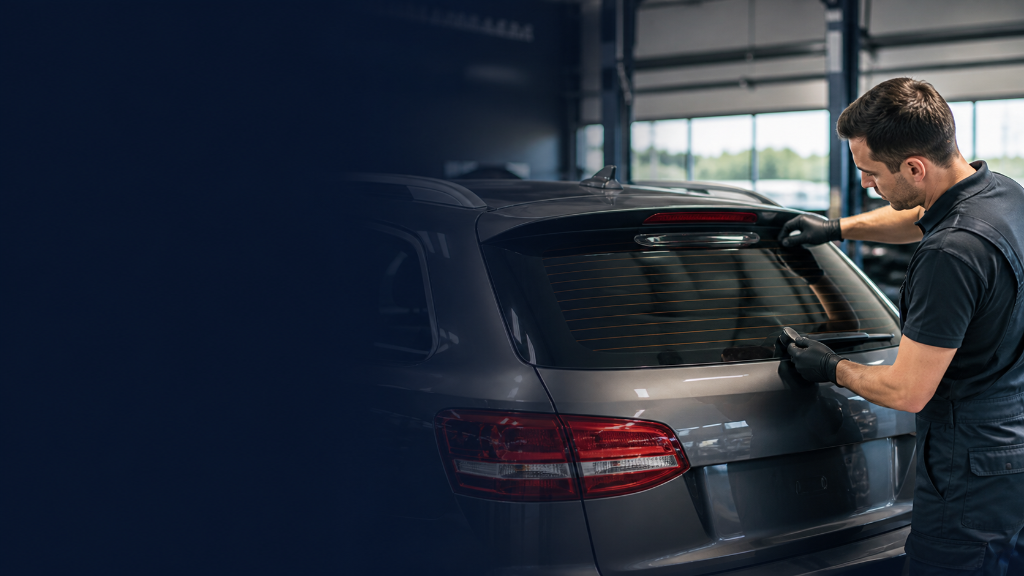 Remplacement de lunette arrière automobile par technicien Parebriz'Z