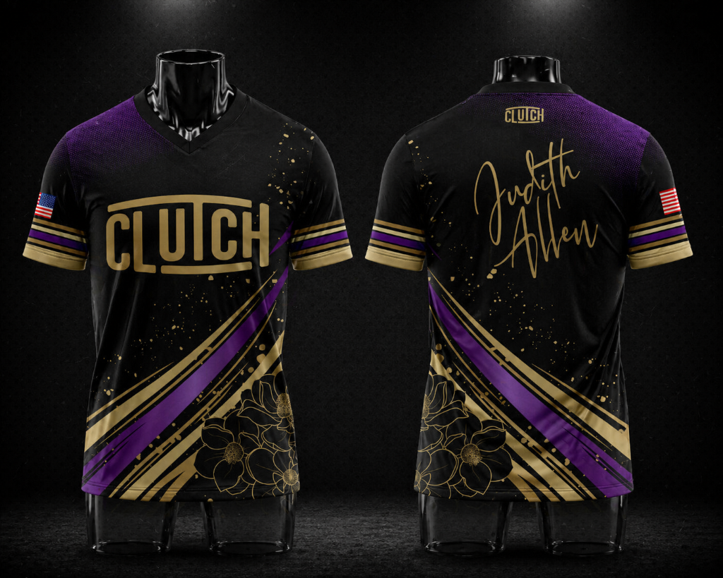 Floral Stripe Black/Purple/Gold