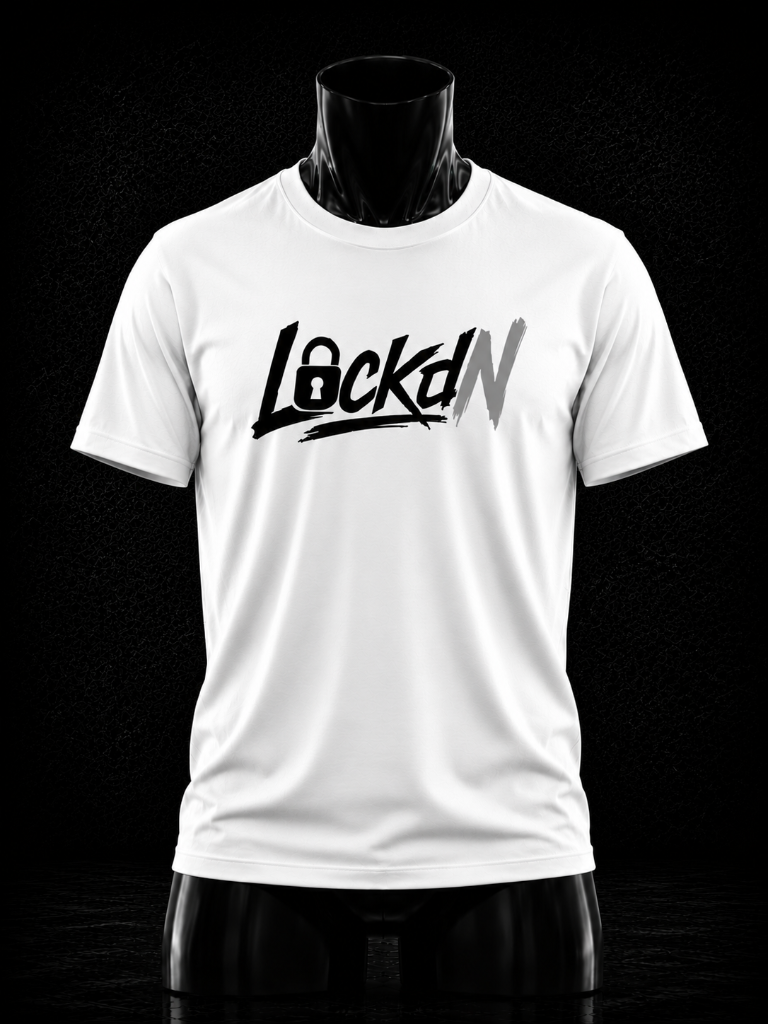 White/Black LockdN T-Shirt