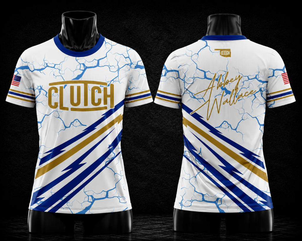 Clutch Thunder Jersey — White/Blue/Gold