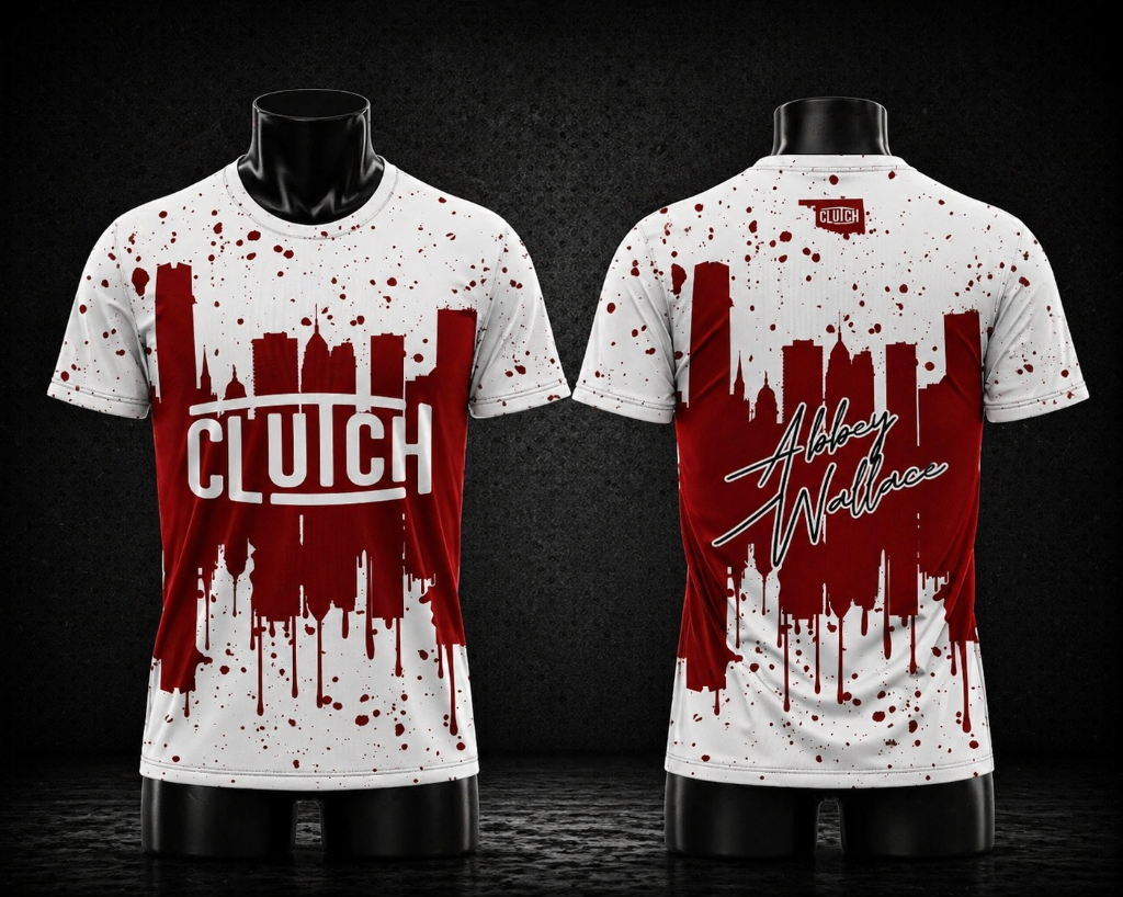 Clutch Skyline Jersey — White/Crimson