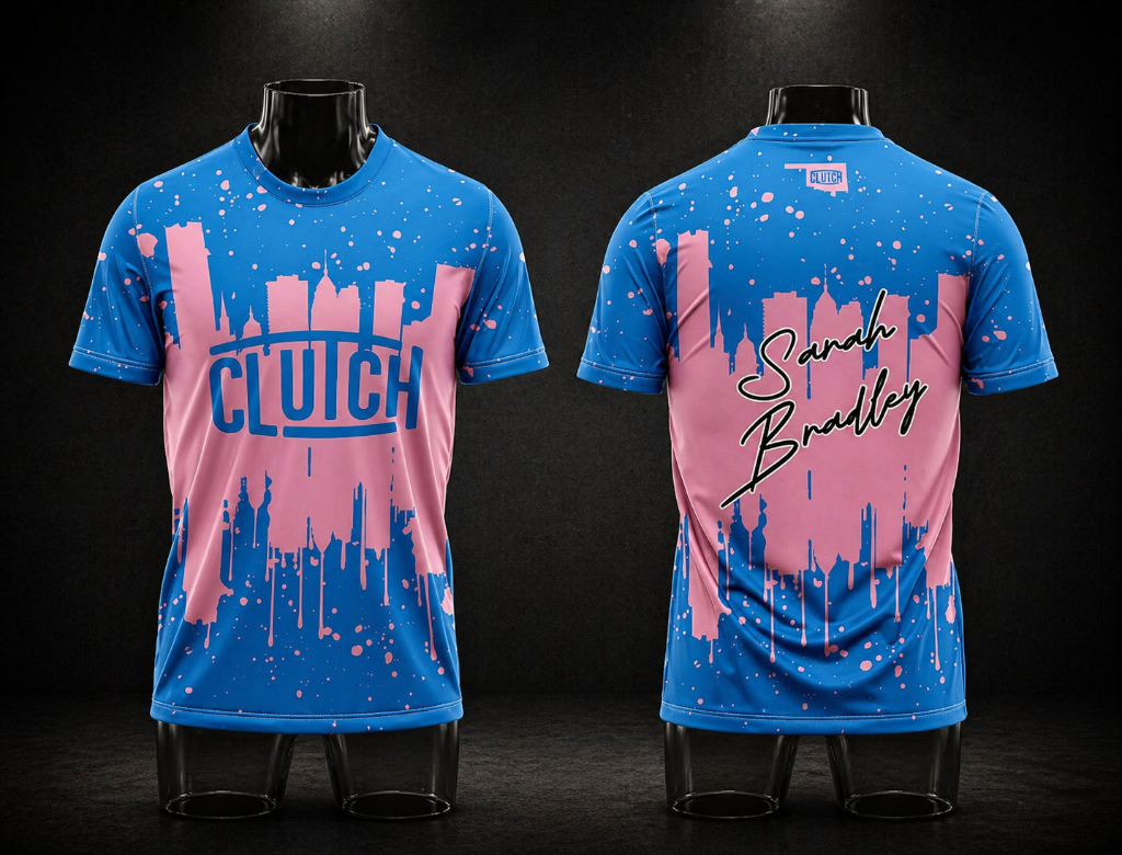 Clutch Skyline Jersey — Blue/Pink