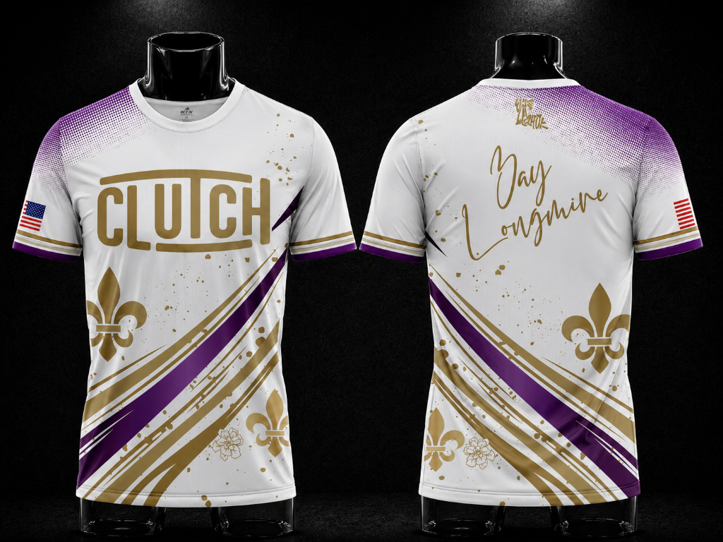 Fleur de Lis White/Purple/Gold