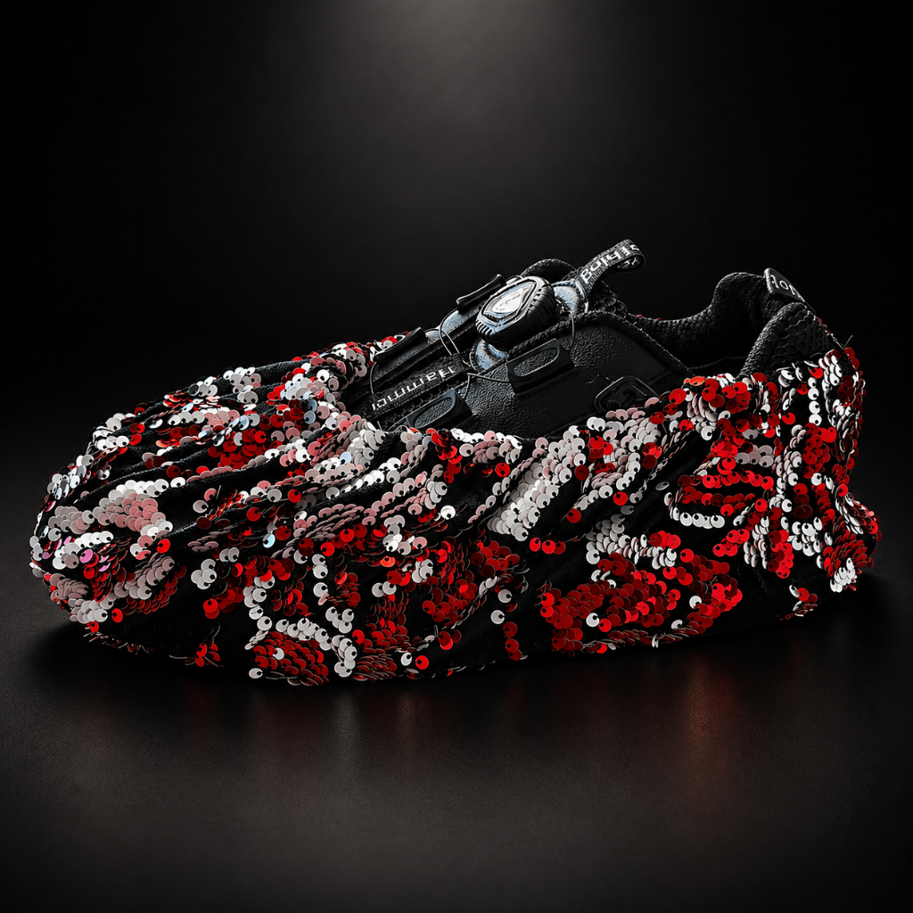 Red/Black/White Floral Shoe Cover