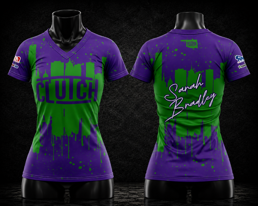 Clutch Skyline Jersey — Purple/Green