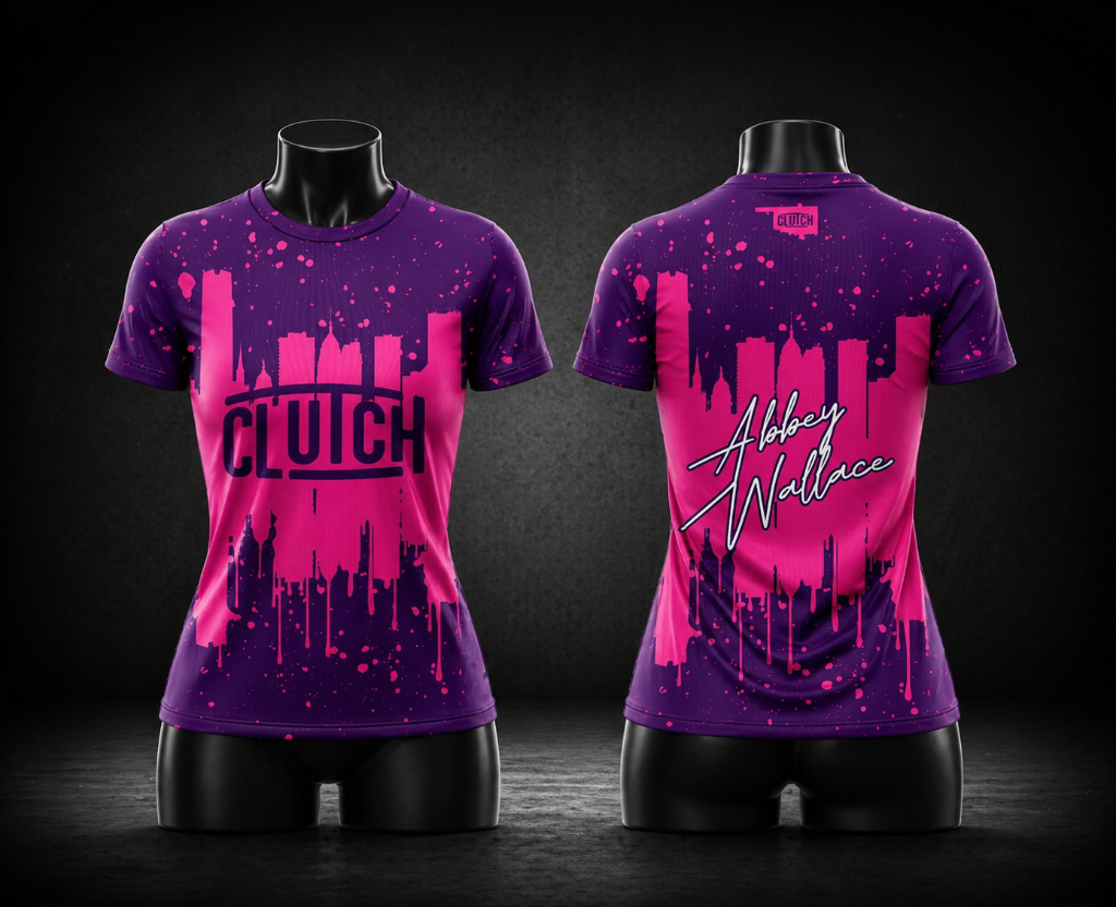 Clutch Skyline Jersey — Purple/Hot Pink