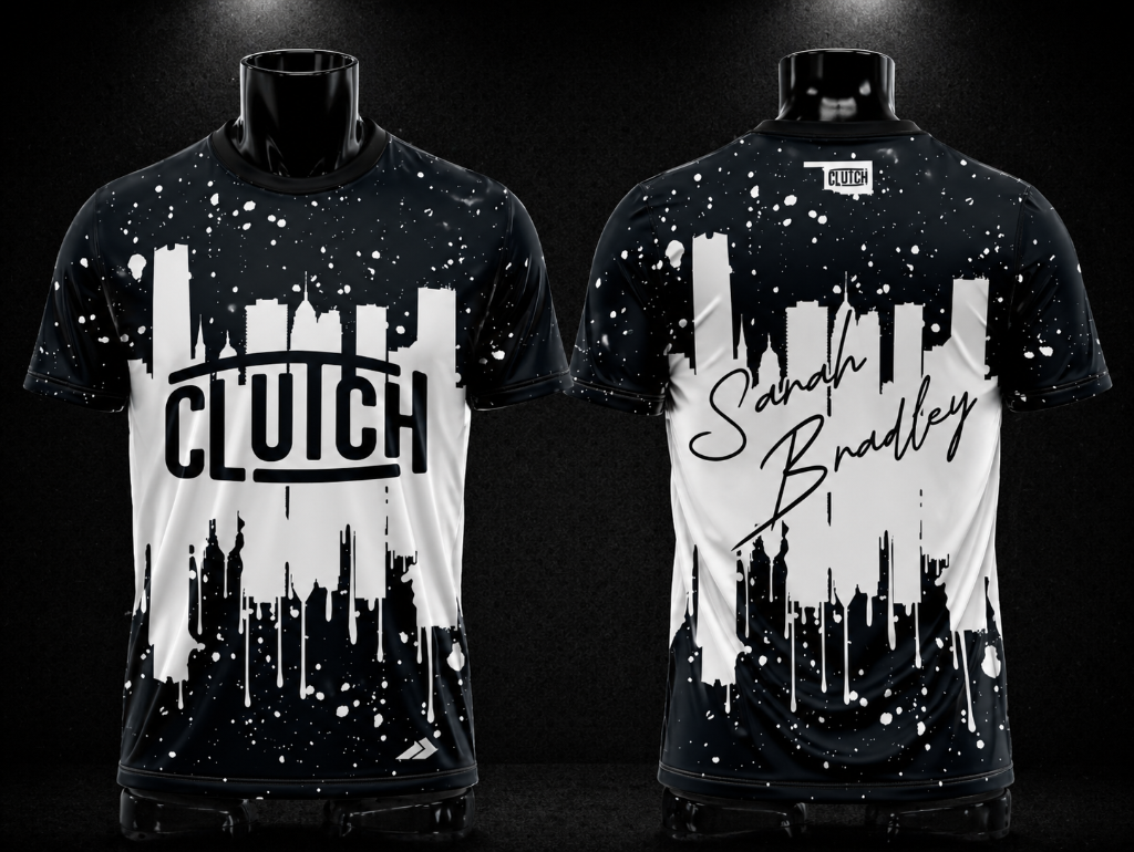 Clutch Skyline Jersey — Black/White