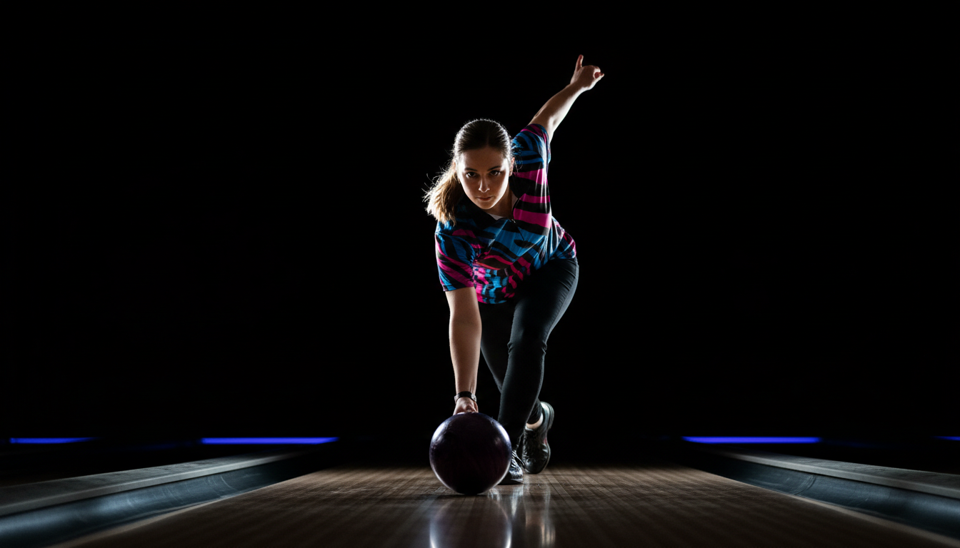 Clutch bowling athlete in custom jersey