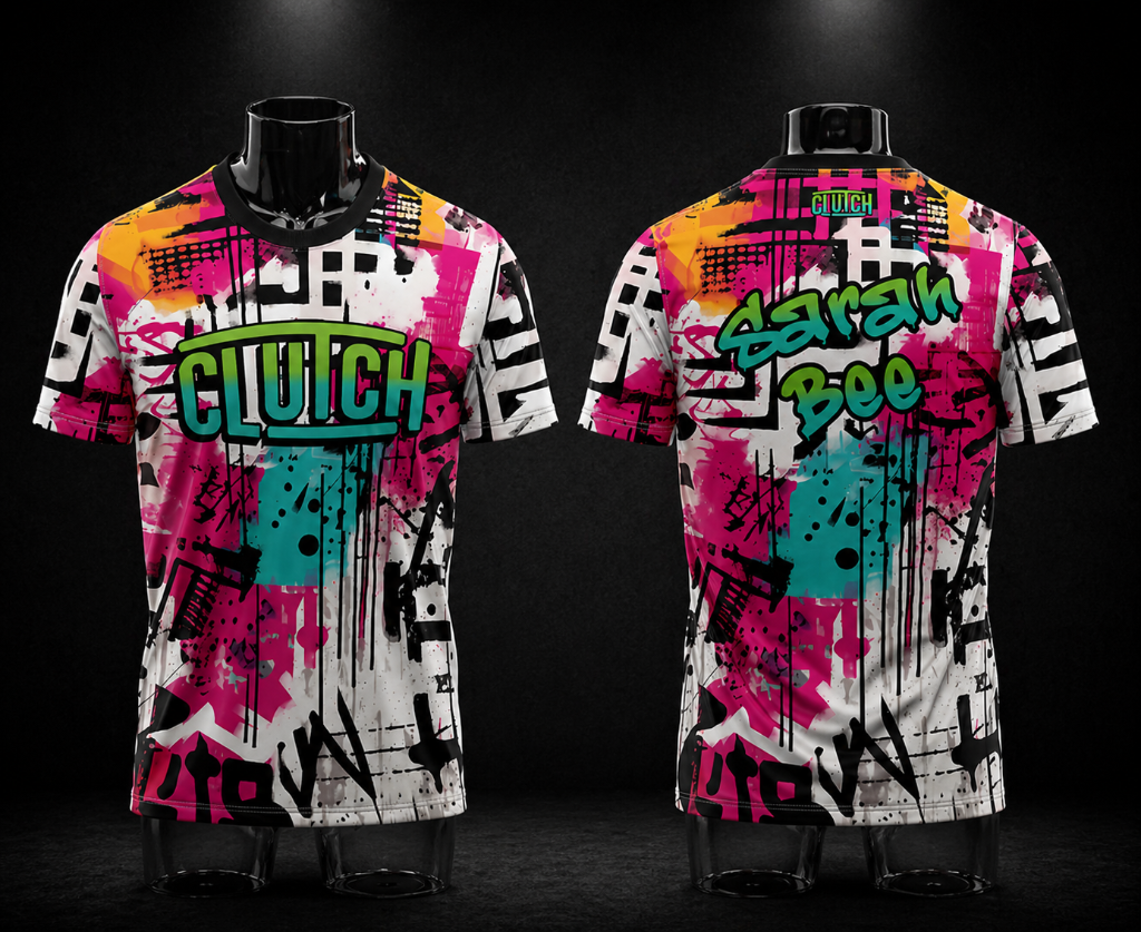 Graffiti Splatter White/Pink