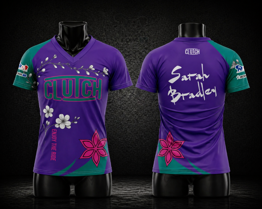 Clutch Purple Floral Jersey