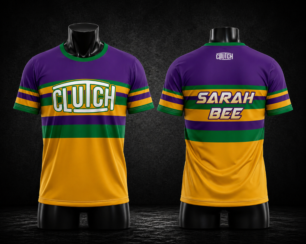 Clutch Stripes Mardi Gras
