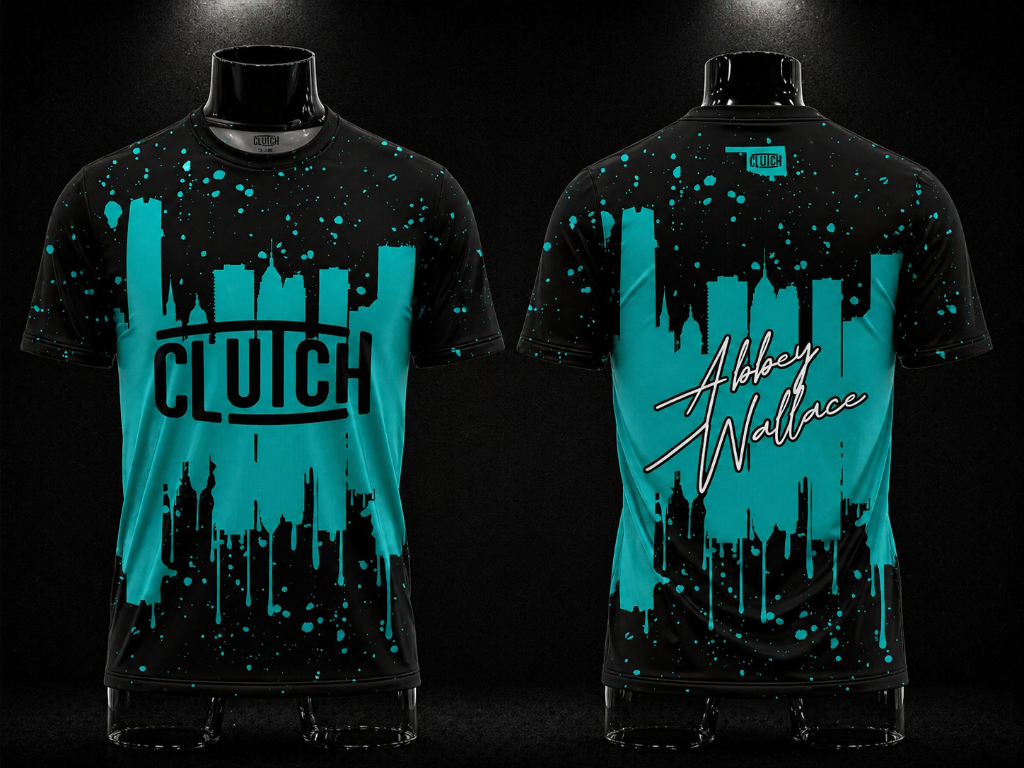 Clutch Skyline Jersey — Black/Teal
