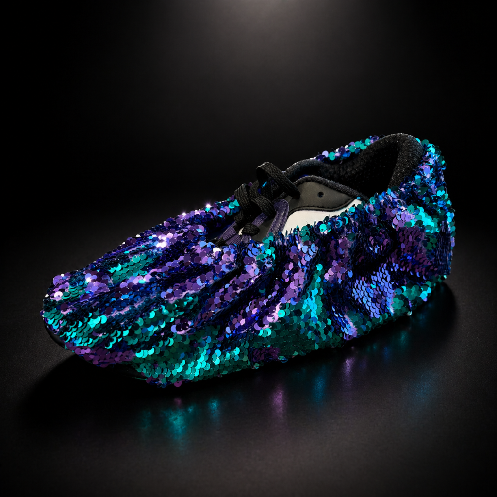 Purple/Teal 2-Way Sequin Shoe Cover