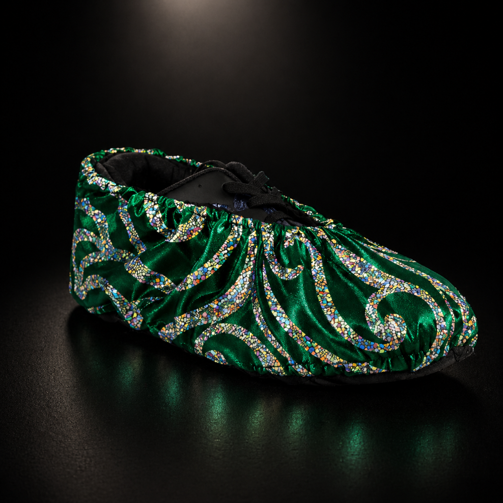 Green Mosaic Glitter Shoe Cover