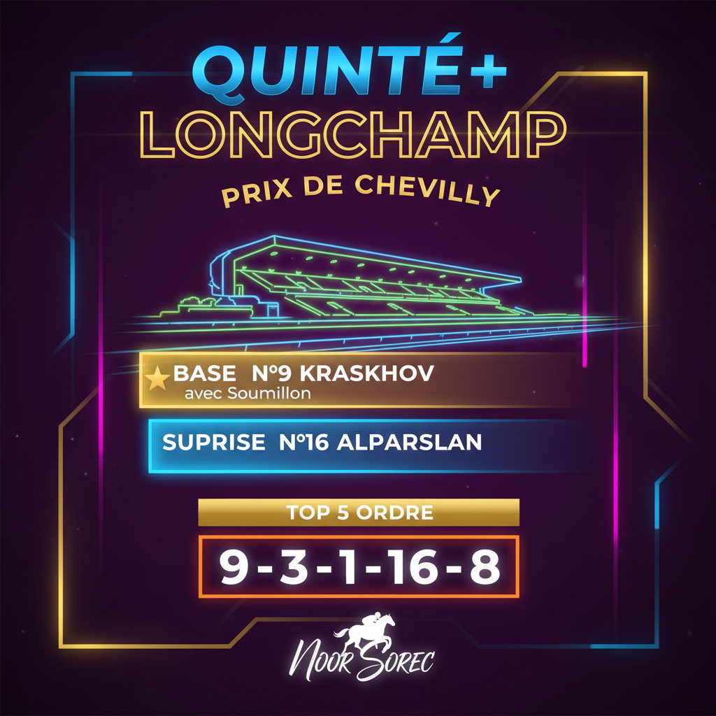 Pronostic TikTok Quinté+ Prix de Chevilly Longchamp Noor Sorec