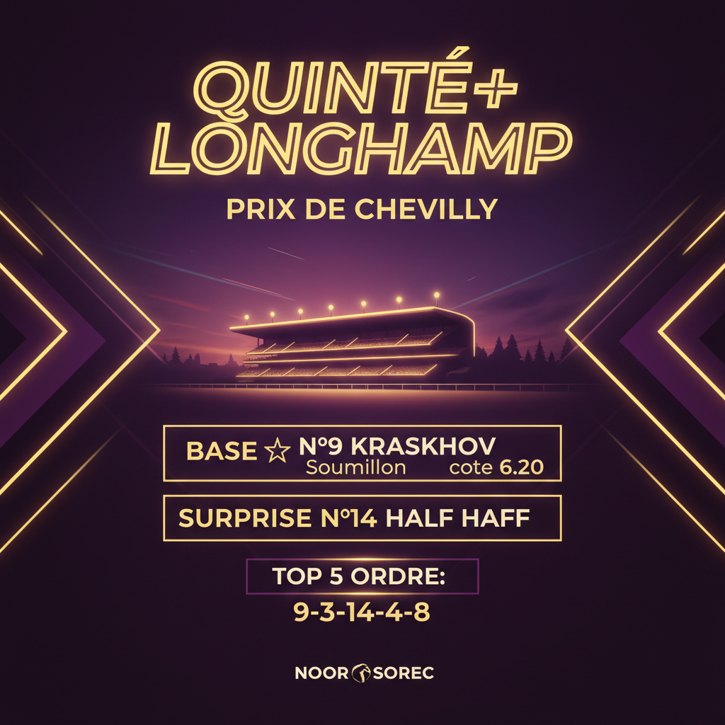 Pronostic TikTok Quinté+ Prix de Chevilly Longchamp Noor Sorec