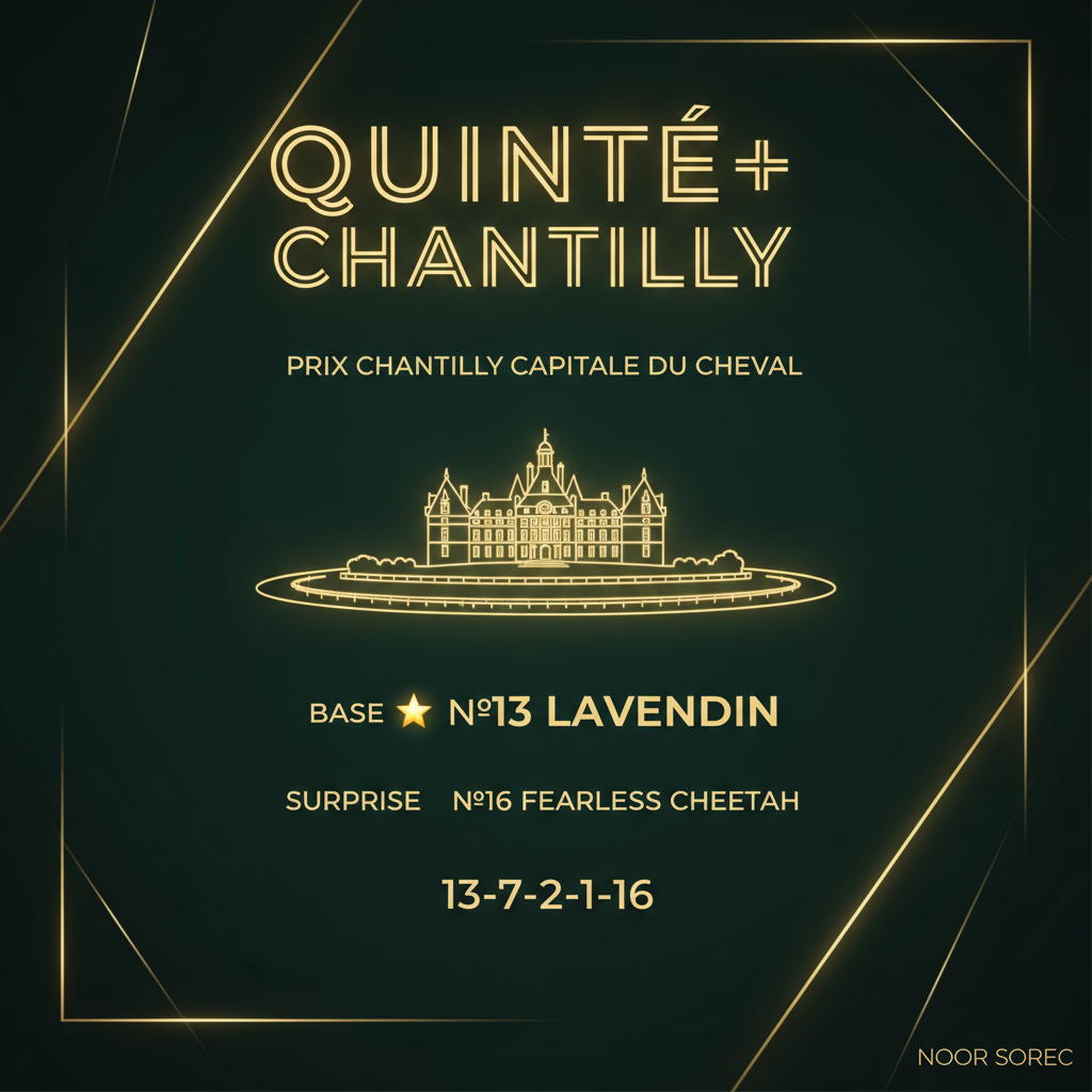 Pronostic TikTok Quinté+ Chantilly Noor Sorec