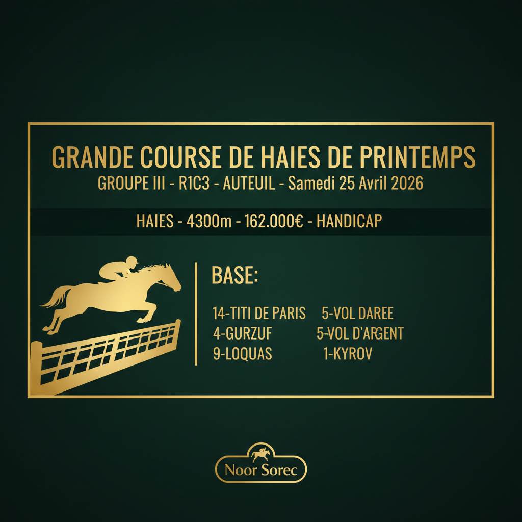 Fiche Grande Course de Haies de Printemps Groupe III Auteuil