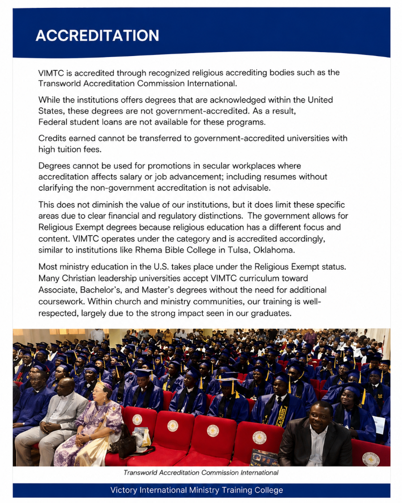Accreditation VIMTC