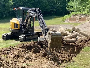 Dark Horse Construction excavation equipment on a Northern Vermont site work project